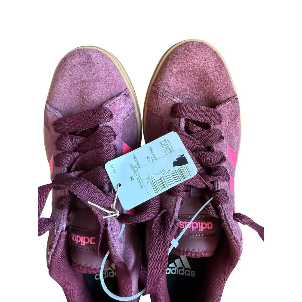 NWT Adidas Grand Court Base Shoes Shadow Red / Lucid Pink 10 - Picture 2 of 9